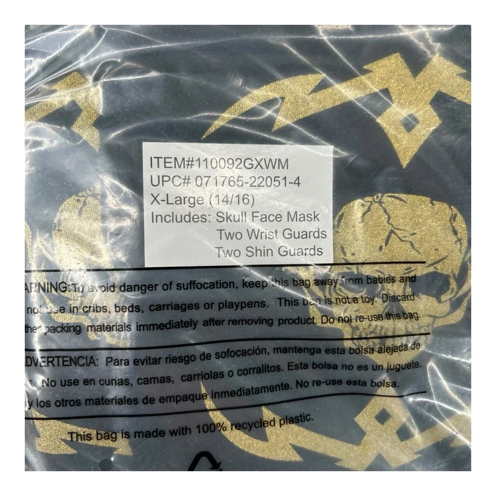 Celebrate Boys Skull Ninja Costume‎ Size X-Large 14-16 Halloween trick or Treat